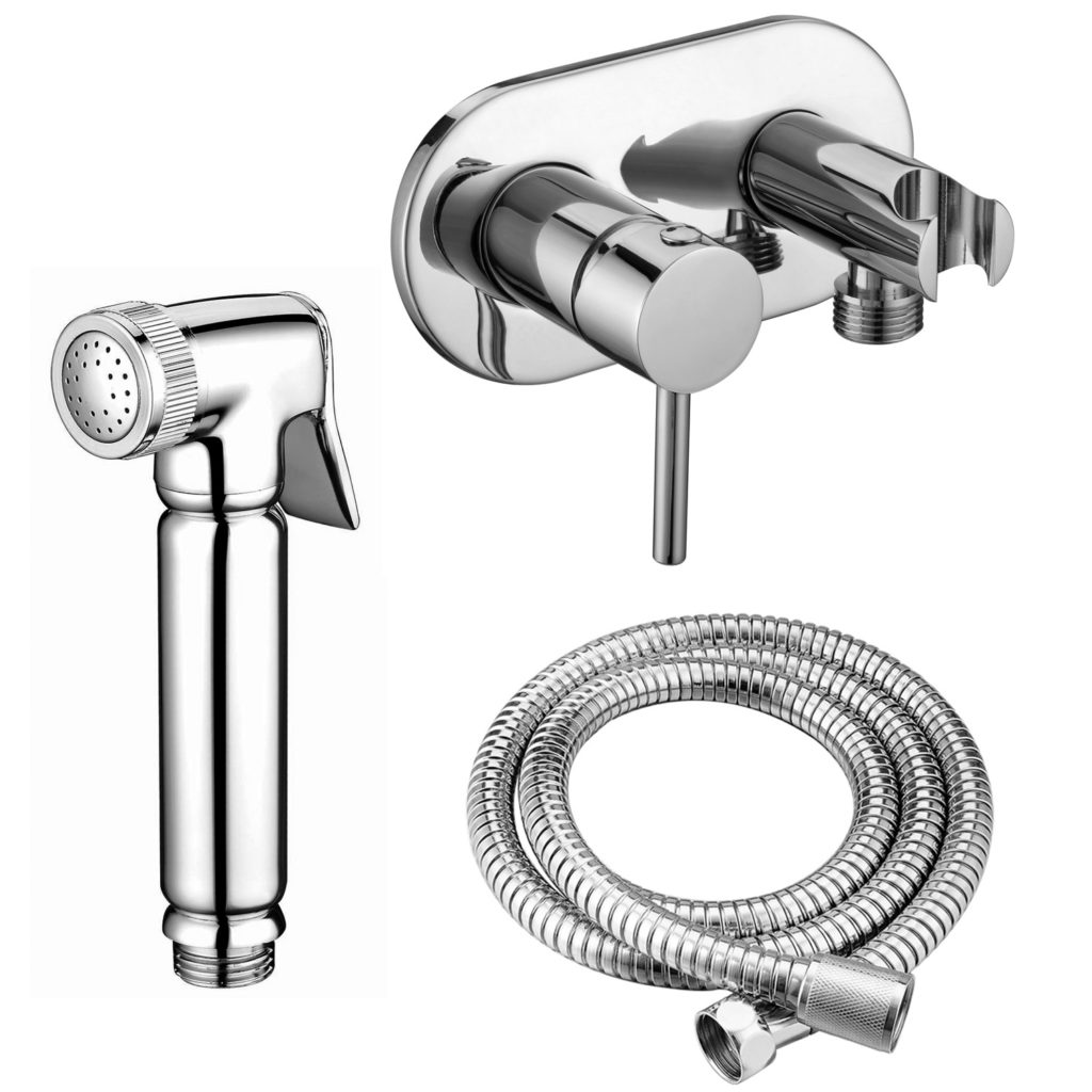 Design WC/Bidet Handbrause Komplettset mit Mischer Stilform